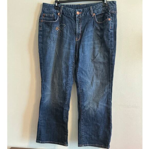 Seven7 Premium Denim Women's Size 22 Dark Wash Blue Jeans - Picture 1 of 12